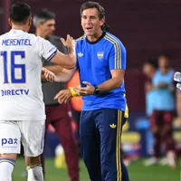 El gesto de Merentiel con Úbeda tras la goleada de Boca