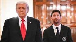 Messi junto a Donald Trump en su visita a la Casa Blanca.