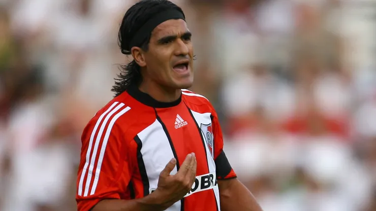 Ariel Ortega, durante su etapa en River Plate.