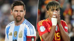 Lionel Messi y Lamine Yamal.