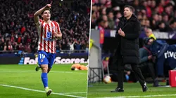 Diego Simeone, en medio de nuevos rumores que vinculan a Julián Alvarez con el Barcelona, dijo que ve al delantero feliz en el Atlético de Madrid.