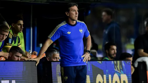 Claudio Úbeda durante el empate entre Boca y San Lorenzo.