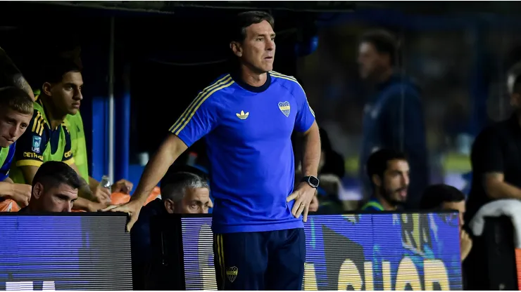 Claudio Úbeda durante el empate entre Boca y San Lorenzo.
