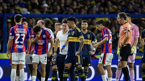 Ezequiel Cerutti se lesionó en Boca vs. San Lorenzo.