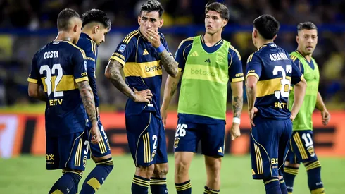 El equipo de Boca en el empate con San Lorenzo.