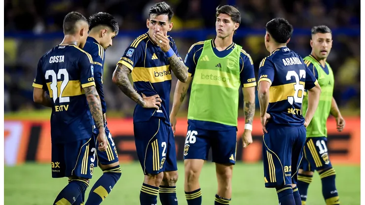 El equipo de Boca en el empate con San Lorenzo.