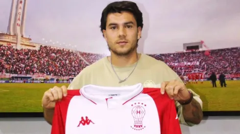 Lucas Blondel, en su presentación en Huracán.