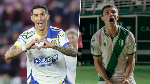 Ángel Di María y Lautaro Gómez, figuras de Rosario Central y Banfield.