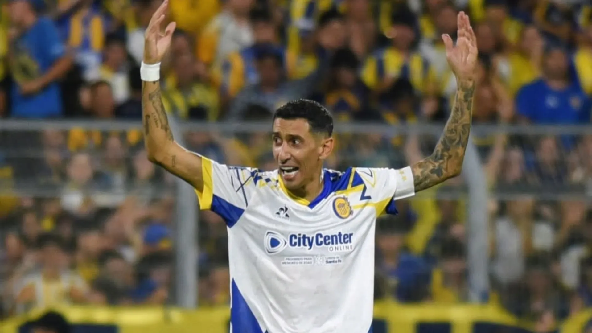 Ángel Di María, durante Rosario Central ante Banfield por el Torneo Apertura 2026.