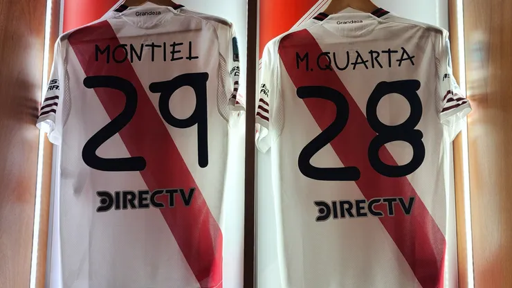 Los dorsales de River ante Sarmiento.
