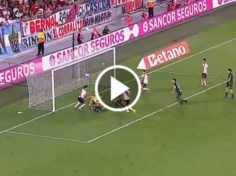 El gol de taco de Driussi para el 1-0 de River ante Sarmiento