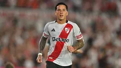 Sebastián Driussi, autor del primer gol de River ante Sarmiento.