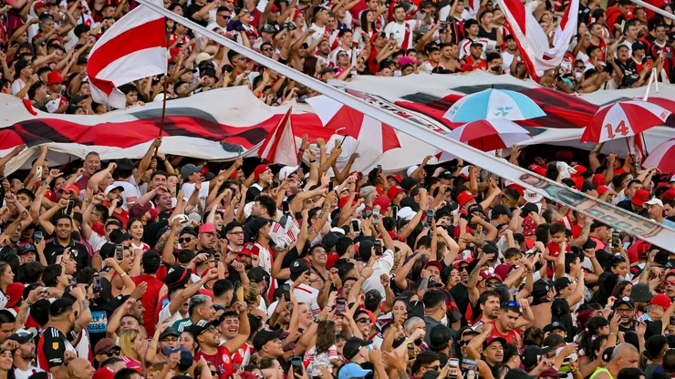 Los hinchas de River en el Monumental.