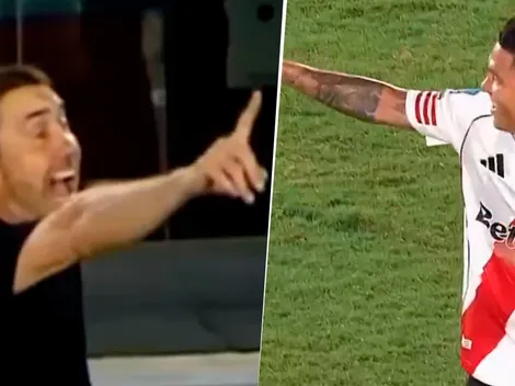 El cruce entre Coudet y Juanfer Quintero en plena victoria de River ante Sarmiento: “Hace lo que quieras”