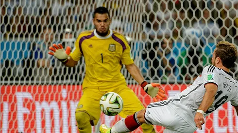 Chiquito Romero en la final del Mundial de Brasil, en 2014.