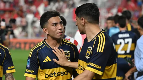 Alan Velasco y Miguel Merentiel se cruzaron luego del empate de Boca ante Unión.