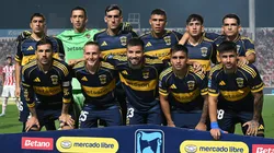 El plantel de Boca antes de enfrentar a Unión.