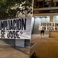 “Con Boca no se jode”: el pasacalle que apareció en la CNRT a la espera del OK para la ampliación de La Bombonera