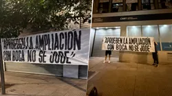 “Con Boca no se jode”: el pasacalle que apareció en la CNRT a la espera del OK para la ampliación de La Bombonera