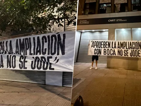 “Con Boca no se jode”: el pasacalle que apareció en la CNRT a la espera del OK para la ampliación de La Bombonera
