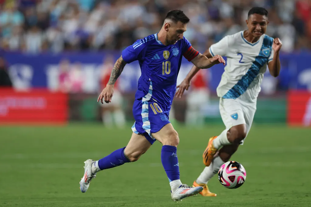 Argentina y Guatemala se enfrentaron en 2024, previo a la Copa América. Fue triunfo argentino por 4 a 1. (Getty)