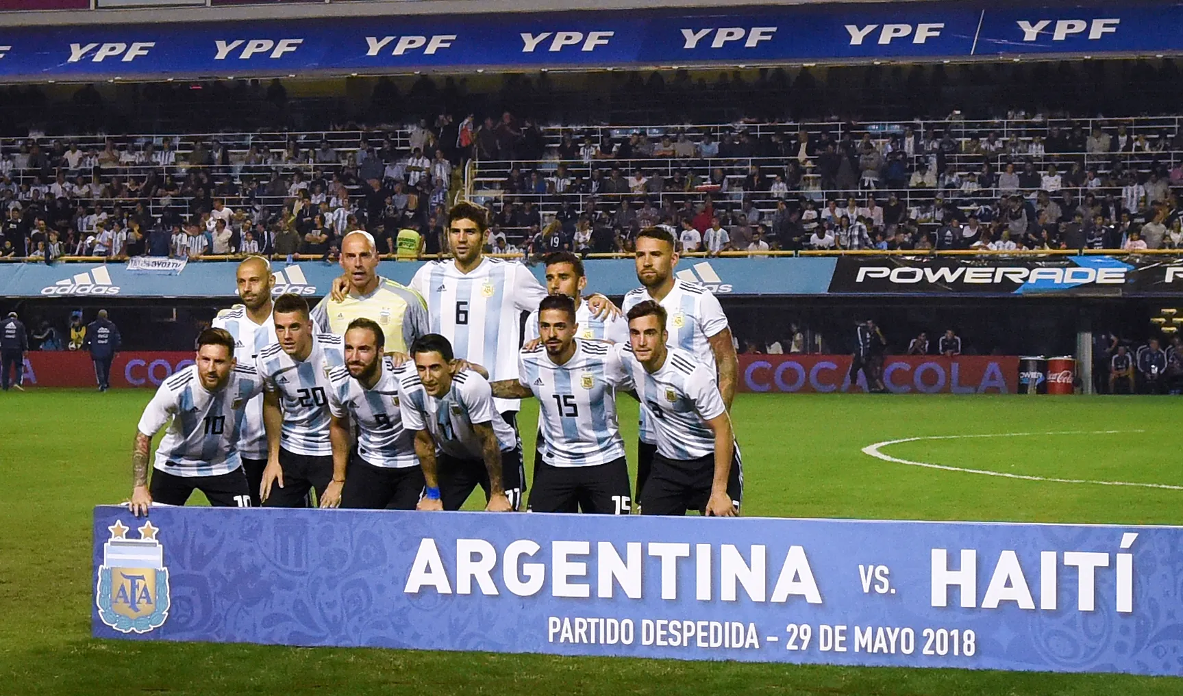 Los once titular de Argentina vs. Haití el 29 de mayo del 2018.