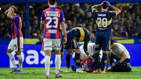 La lesión de Ezequiel Cerutti en Boca - San Lorenzo. El Pocho sufrió la rotura de ligamentos cruzados