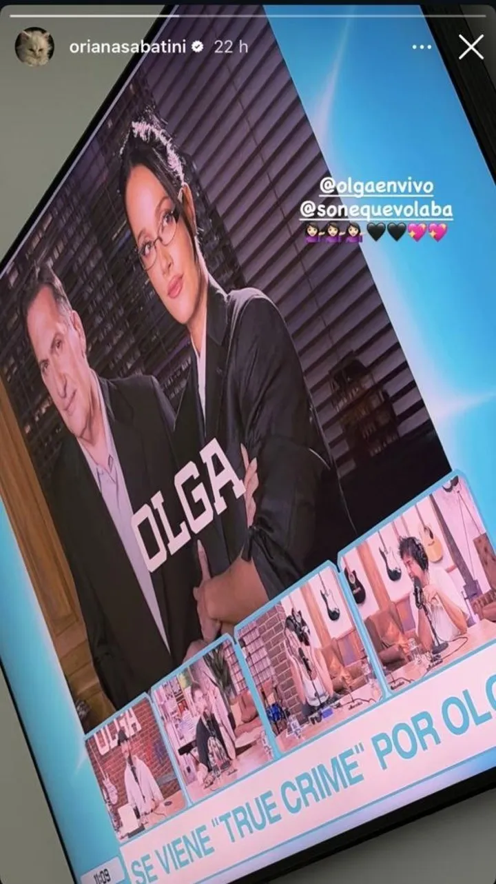 Oriana Sabatini trabajará en Olga.