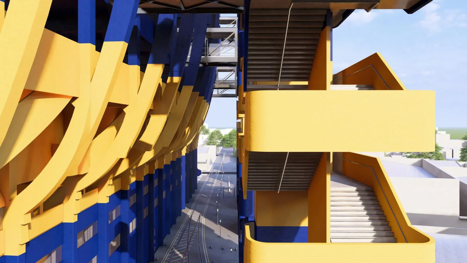 El render sobre las obras que Boca hará en La Bombonera.