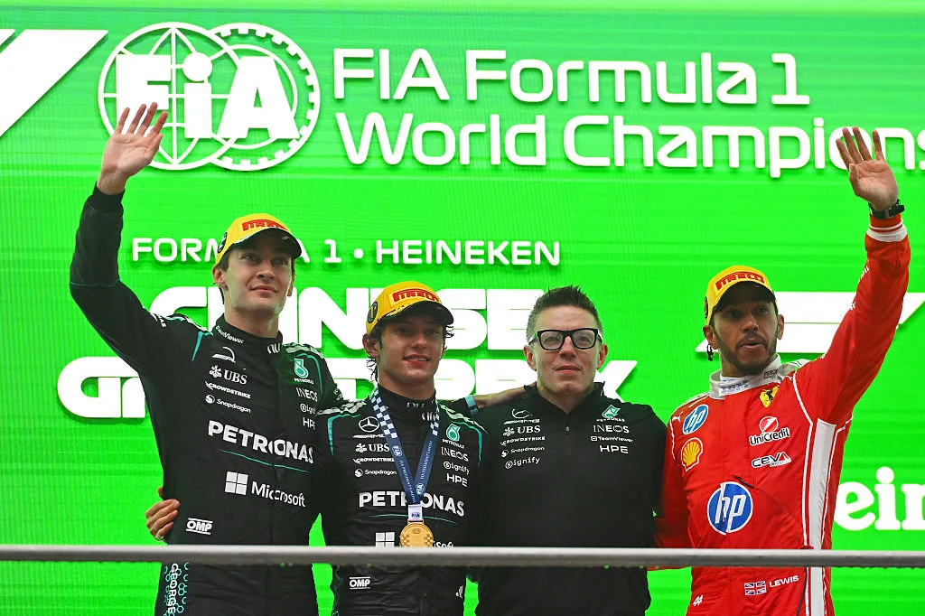 Los Mercedes y las Ferrari han dominado la F1 2026 por ahora. (Getty)