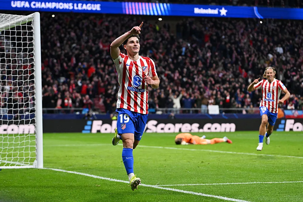 Julián lleva 62 participaciones directa de gol en 100 partidos con Atlético de Madrid. (Getty)