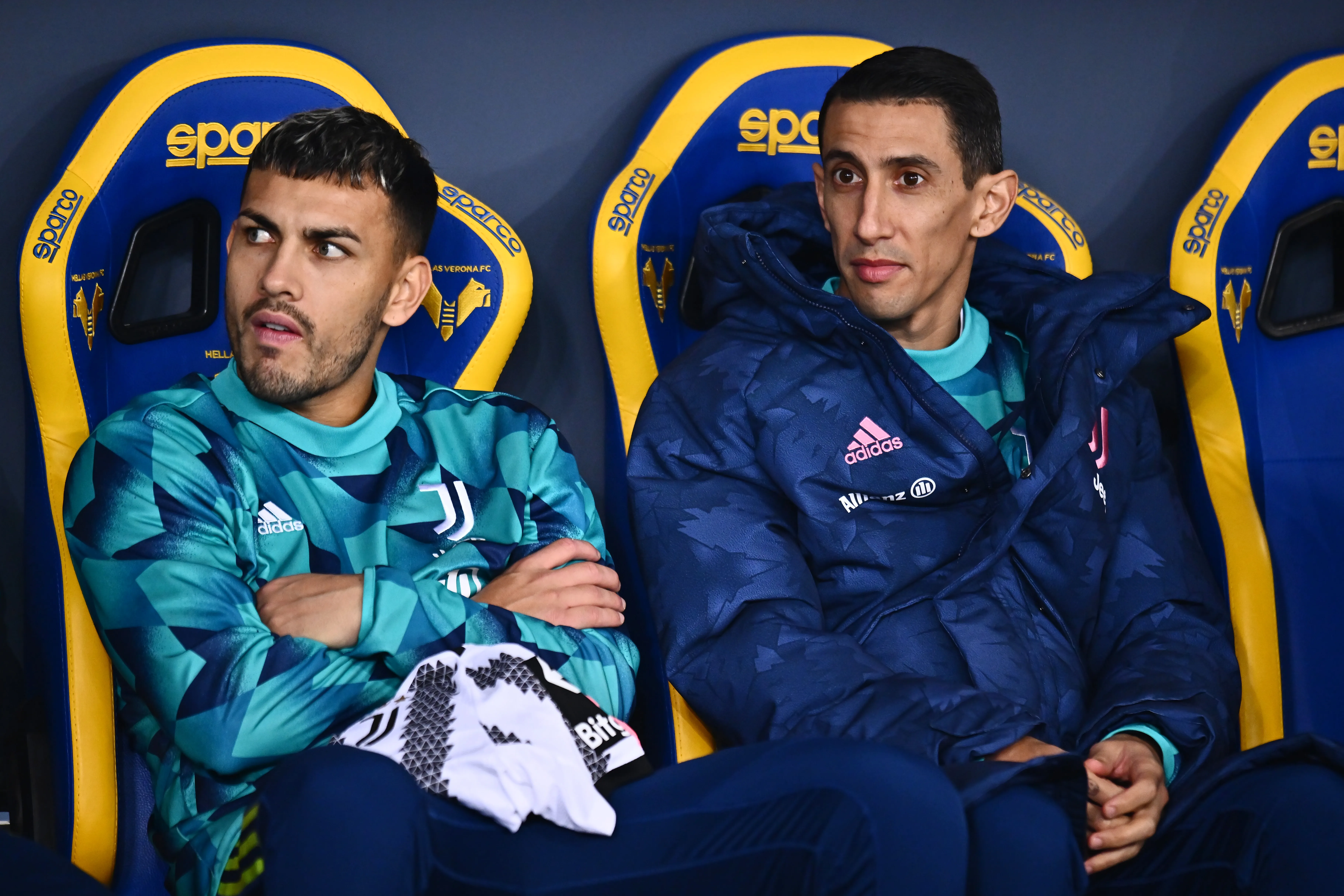 Ángel Di María y Leandro Paredes. (Getty Images)