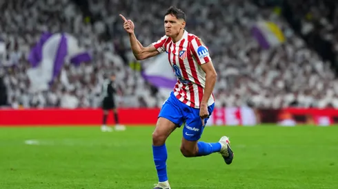 Nahuel Molina festeja su gol ante Real Madrid.