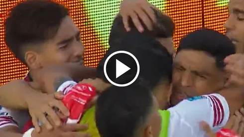 El festejo de los jugadores de River.