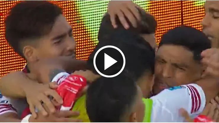 El festejo de los jugadores de River.