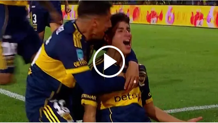 El gol de Tomás Aranda en Boca. (Captura ESPN)