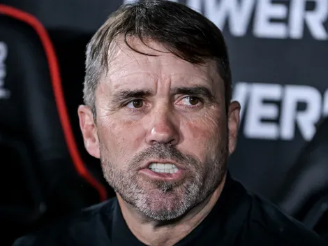 El enojo del Chacho Coudet con un jugador de River durante el partido contra Estudiantes de Río Cuarto