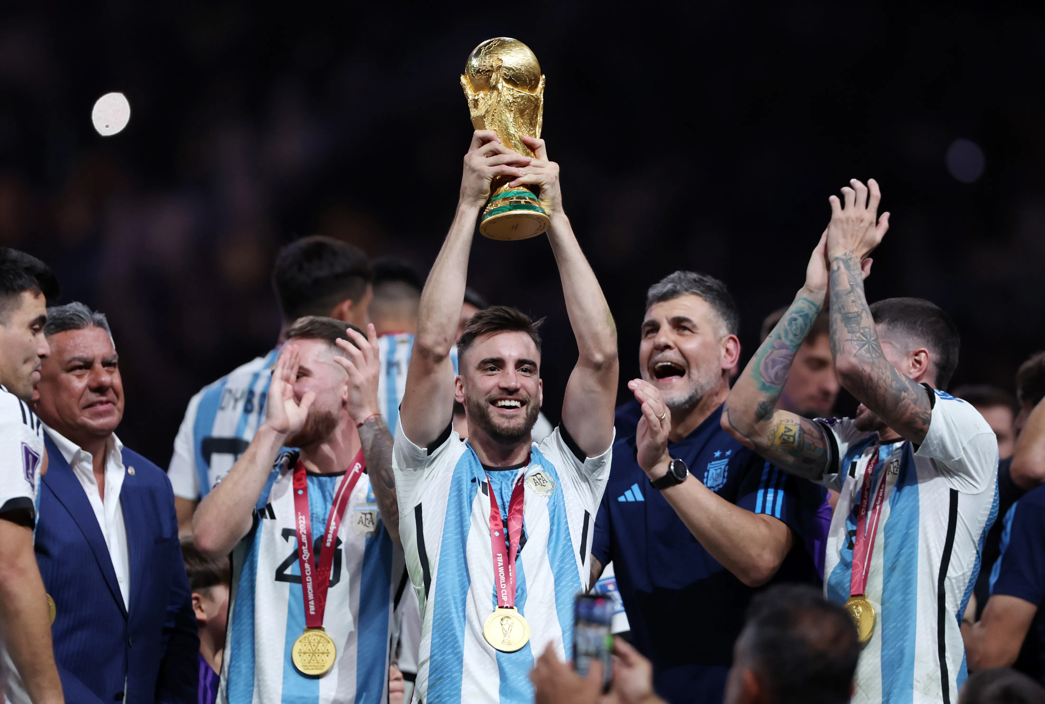 Nicolás Tagliafico, defensor de la Selección Argentina con la Copa del Mundo 2022. (Getty Images)