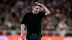 Eduardo Coudet en un partido de River.