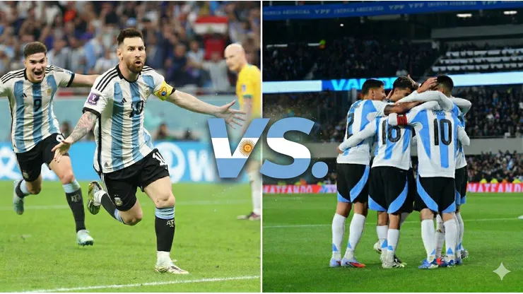 Los seleccionados argentinos de 2022 y 2026.