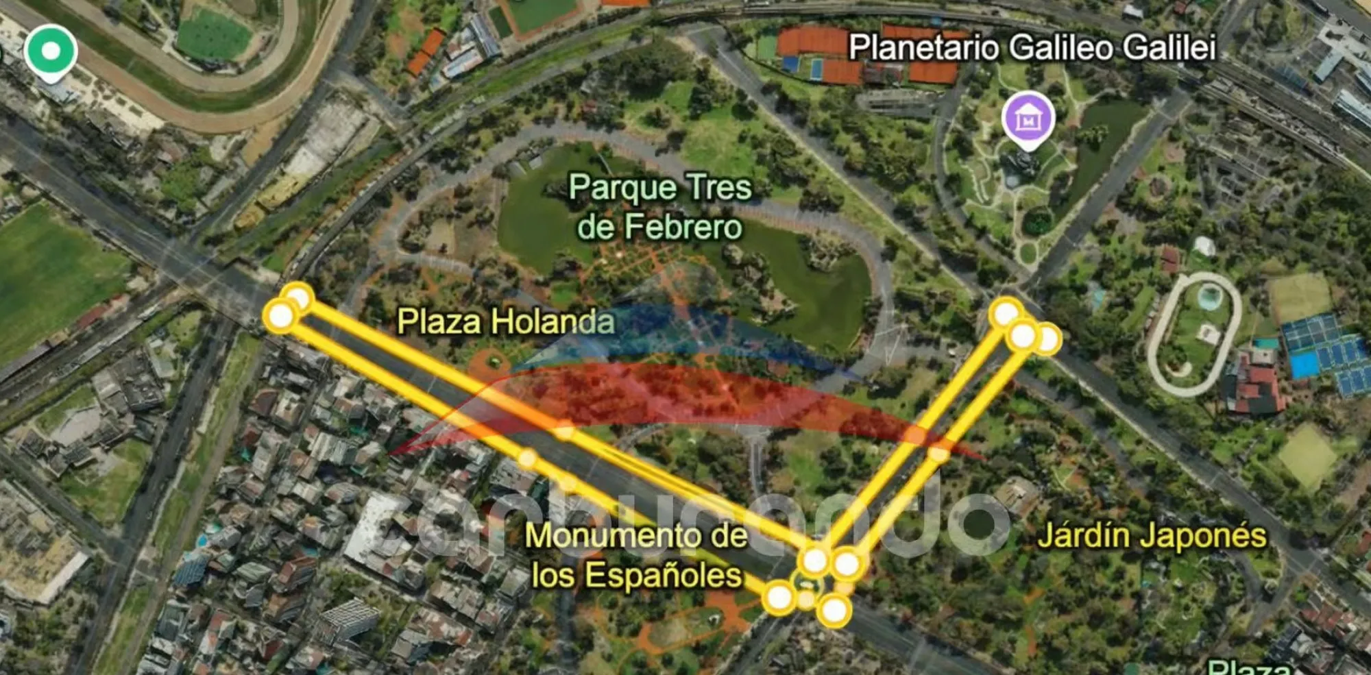 El trayecto para la exhibición de Franco Colapinto en Argentina. (Carburando)