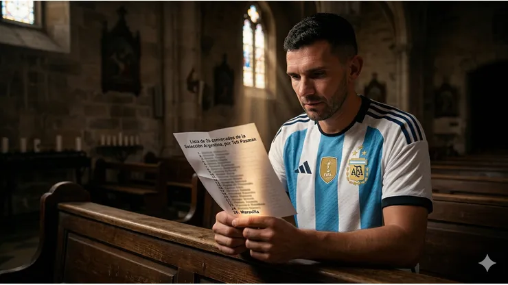 Maravilla Martínez con la vestimenta de la Selección Argentina, hecho con IA.
