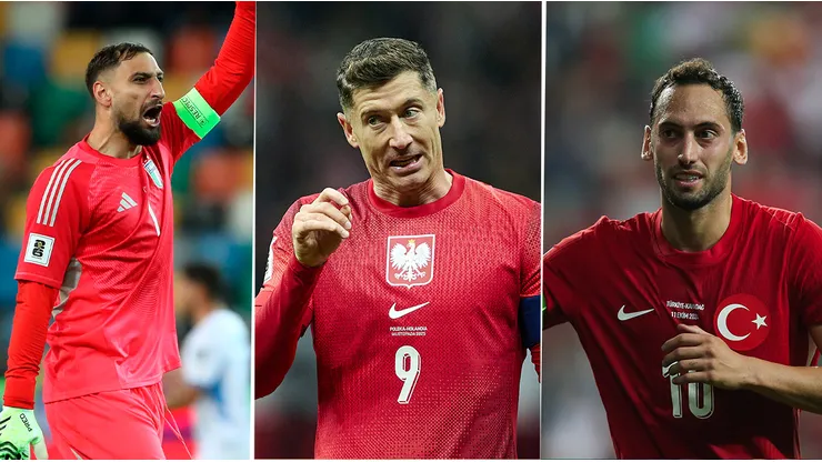 Gianluigi Donnarumma, Robert Lewandowski y Hakan Çalhanoğlu buscan clasificar al Mundial.
