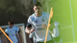 Panichelli en un entrenamiento de la Selección Argentina.