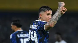 Enzo Fernández celebra su gol ante Mauritania.