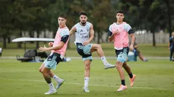 José Manuel López, durante el amistoso entre la Selección Argentina y la Sub 20.