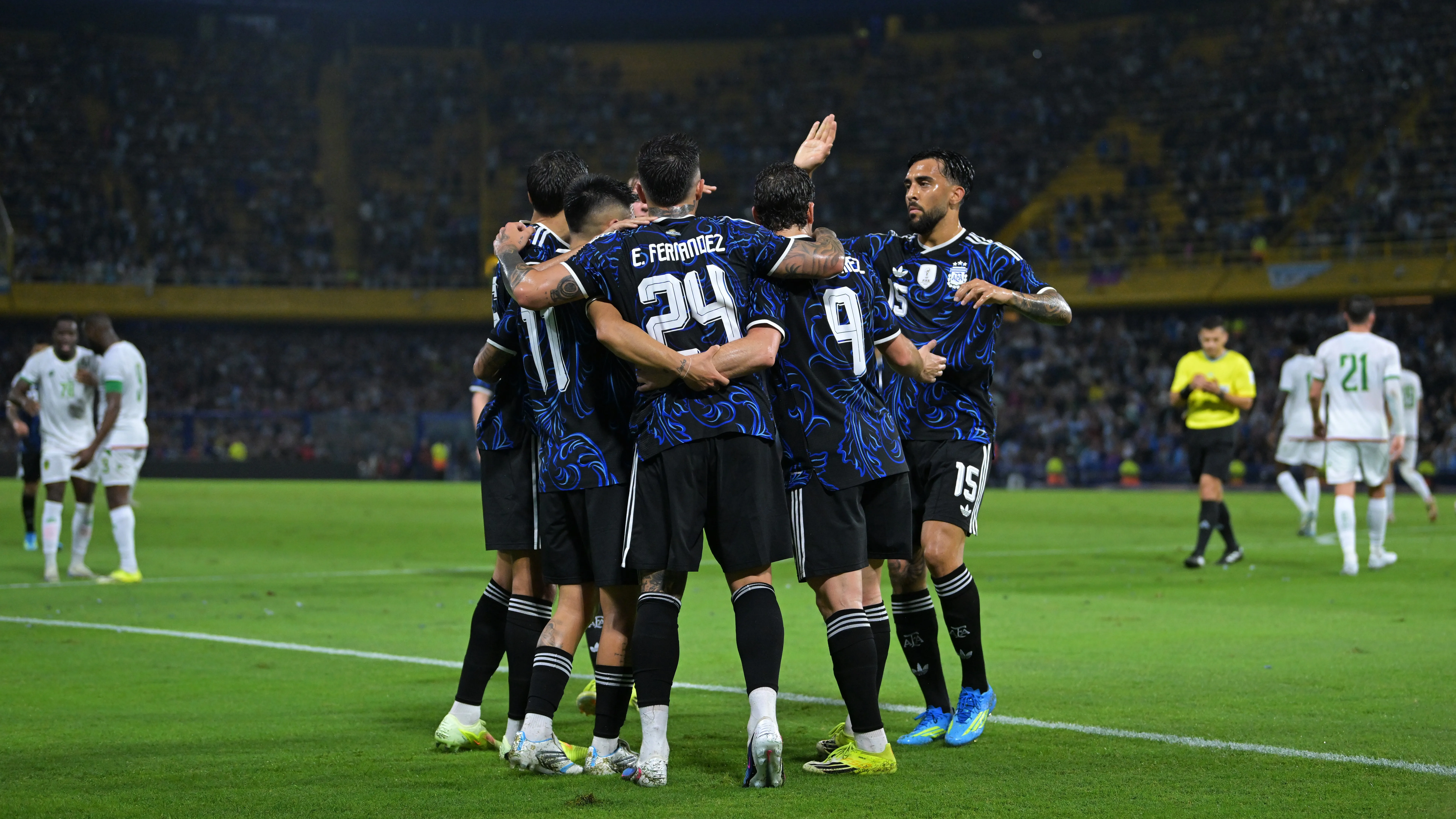 Los jugadores de la Selección Argentina.