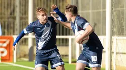 El festejo de Punchi, el 10, uno de los hermanos de Julián Alvarez.