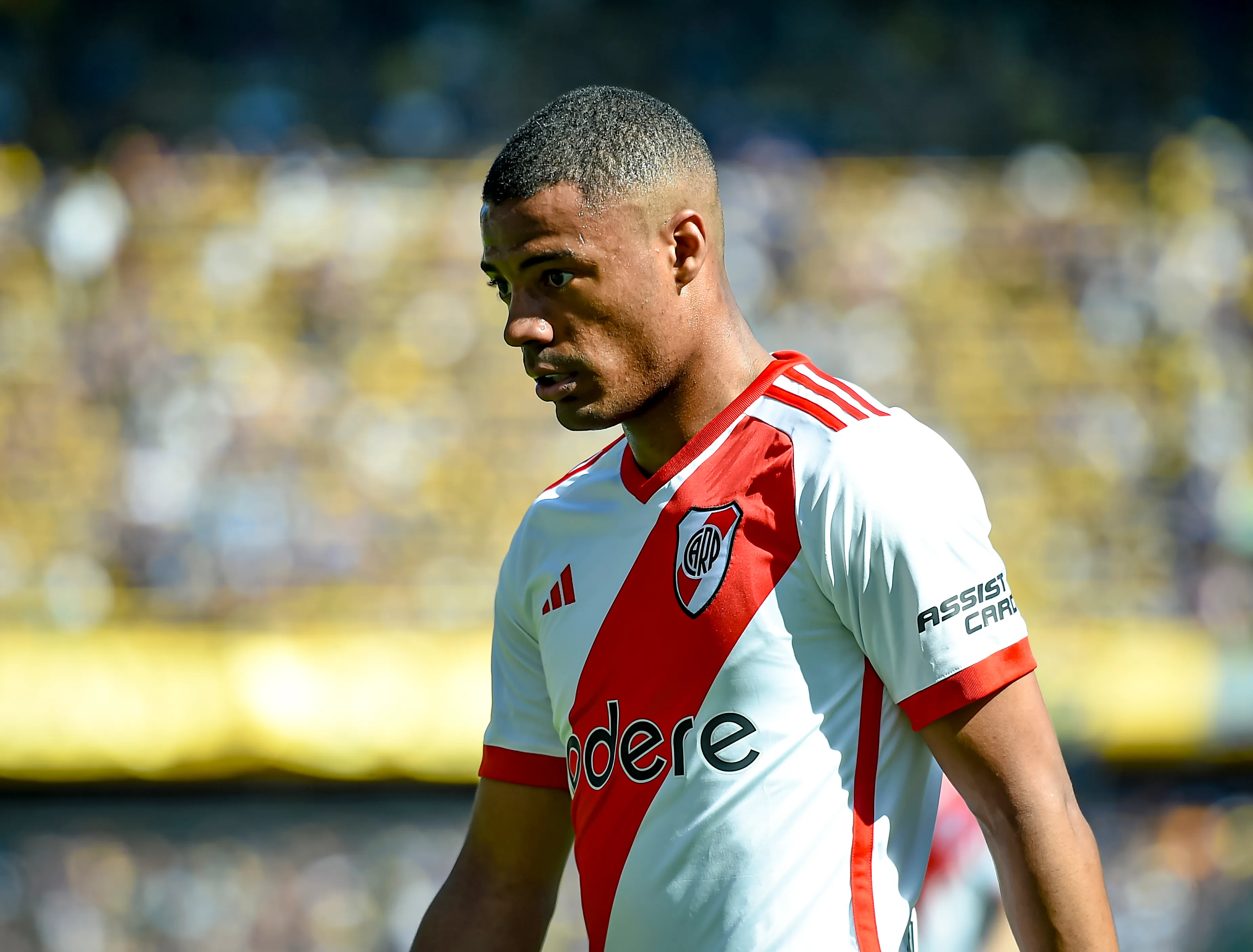 De La Cruz en su último Superclásico con la camiseta de River. (Foto: Getty).