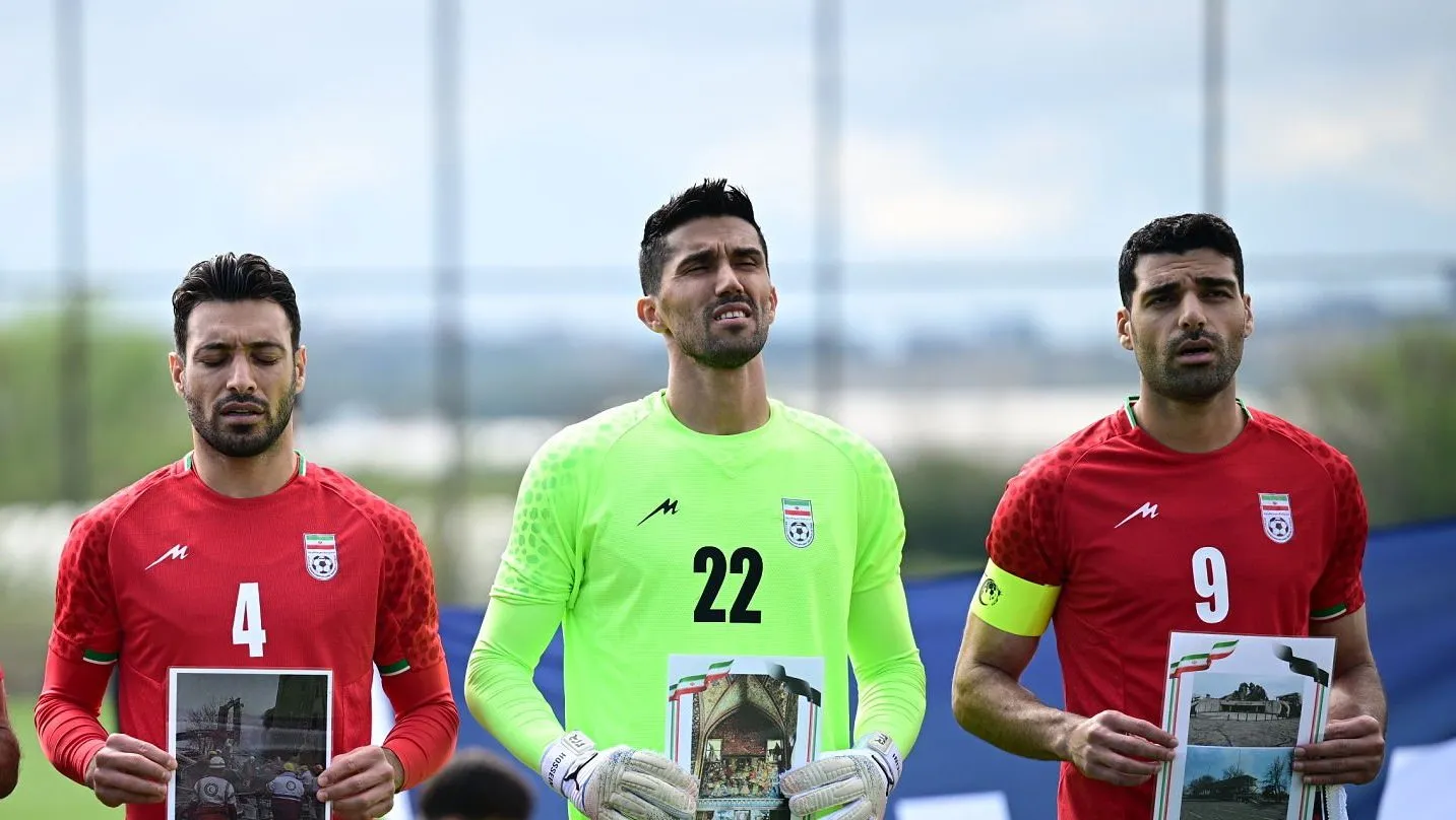Jugadores de Irán en la previa del amistoso ante Costa Rica.